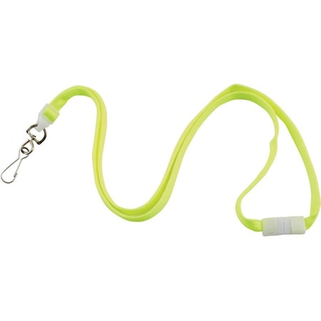 Advantus Lanyard, Breakaway, 1/2"Wx36"L, 12/PK, Neon Yellow 20PK AVT97589